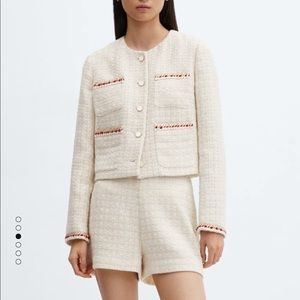 Mango Set! NWT Tweed blazer and short matching set co-ord
